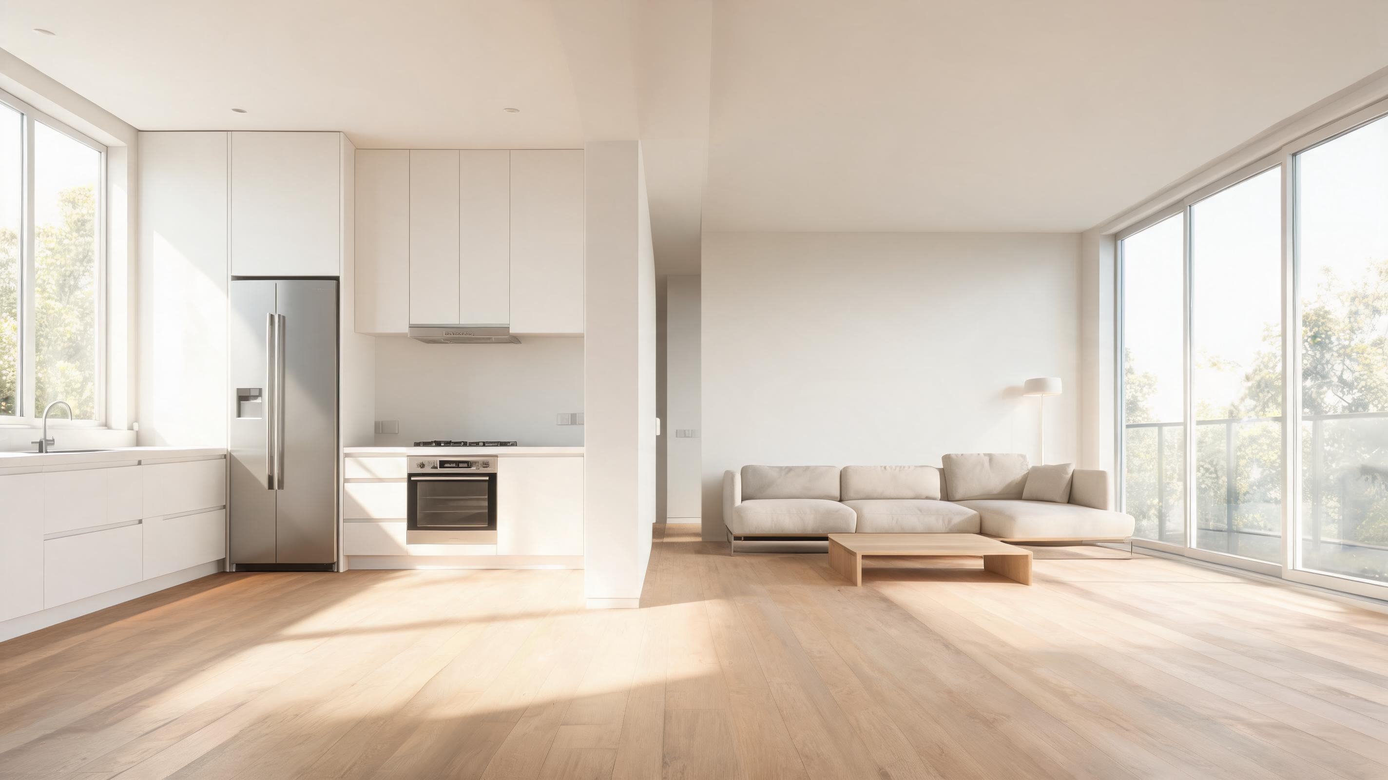 Render de Casa Moderna de Conceito Aberto para Vídeo