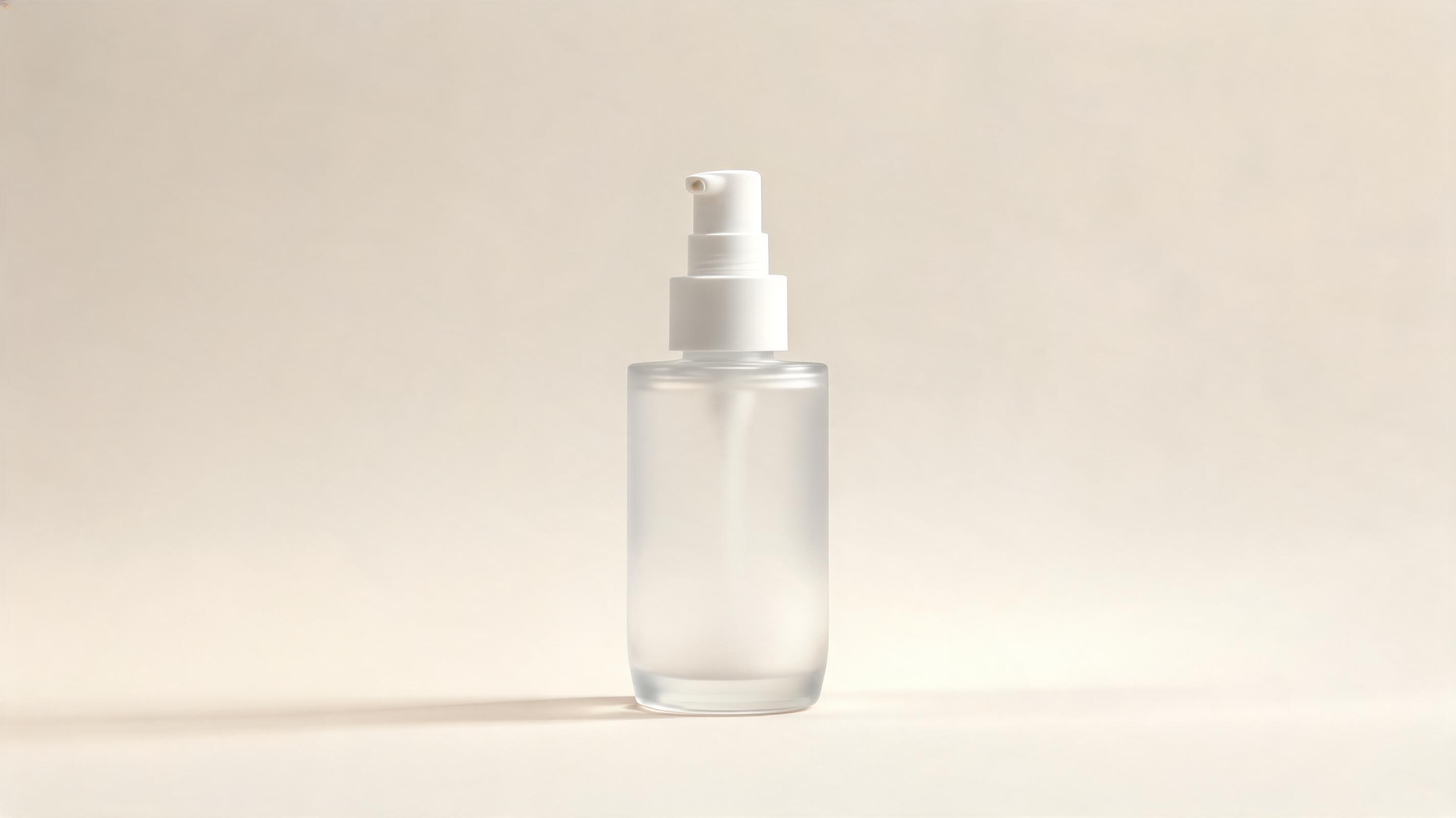 Teasing de flacon de soin de la peau minimaliste