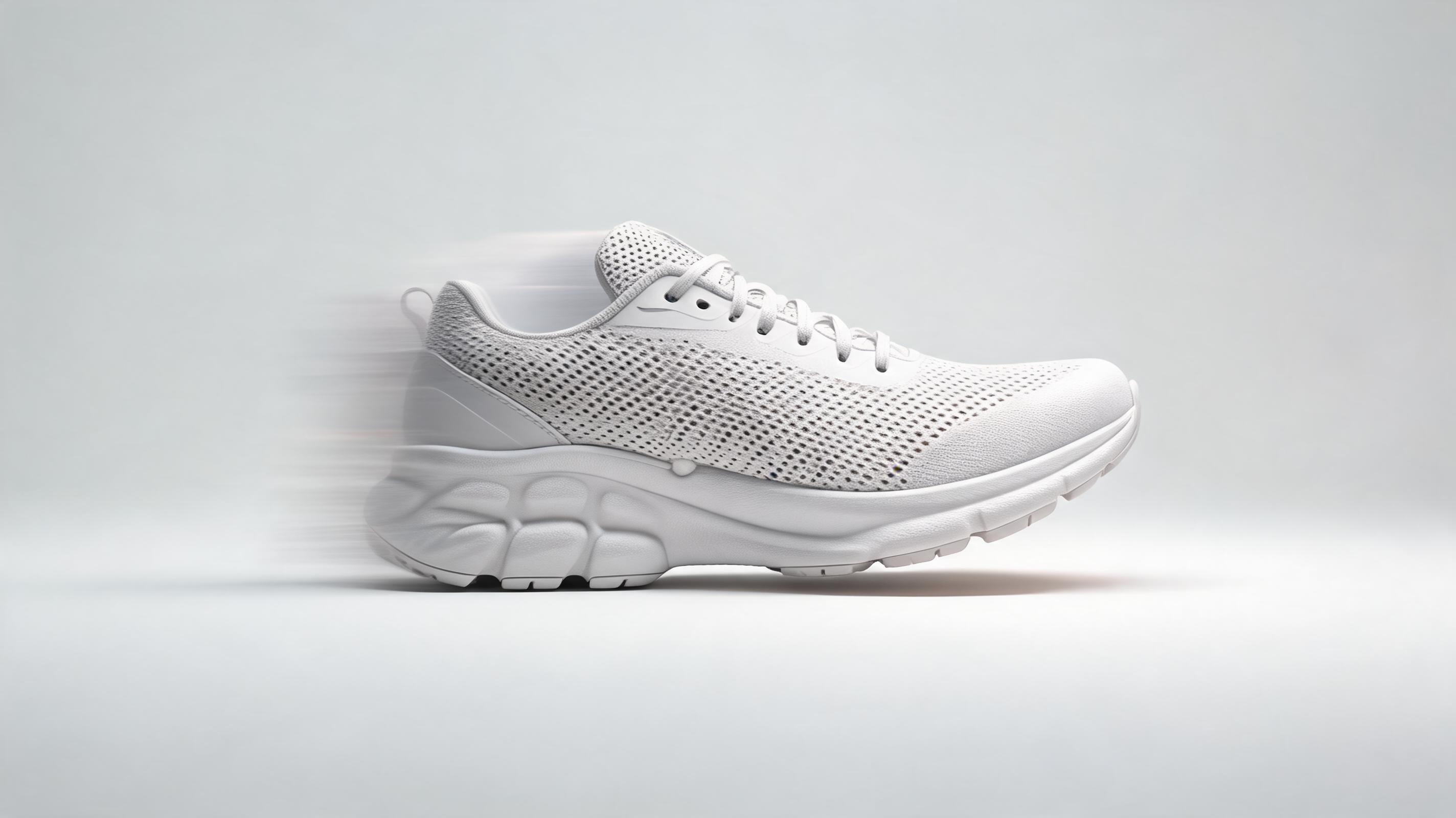 Démonstration de produit de baskets au ralenti