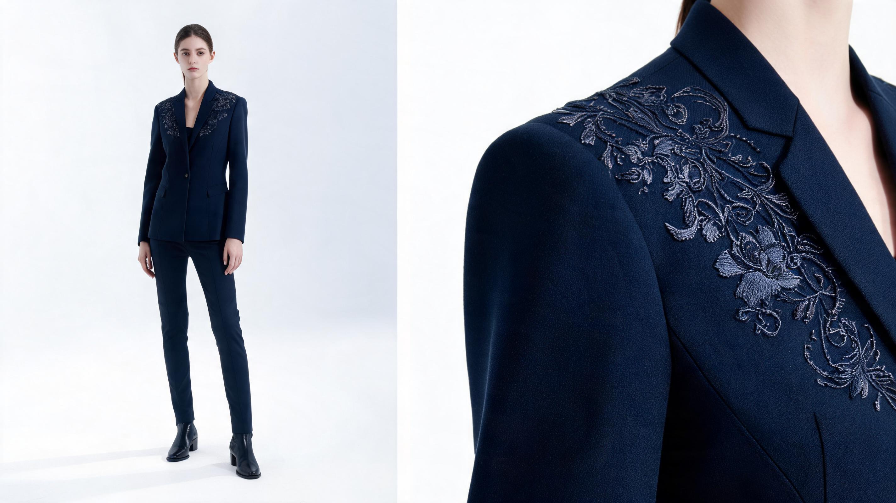 Zoom sur les détails d'une tenue de mode