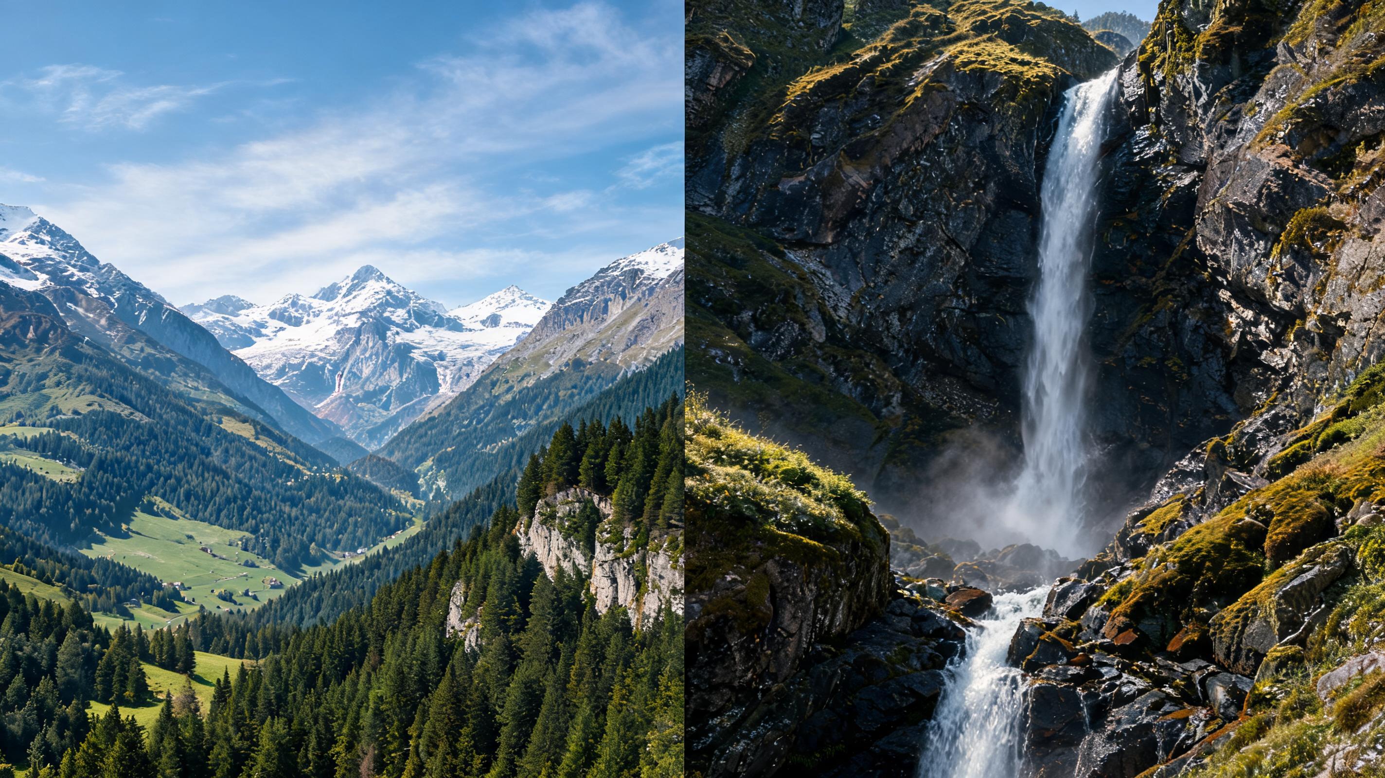 Zoom de révélation de paysage de voyage