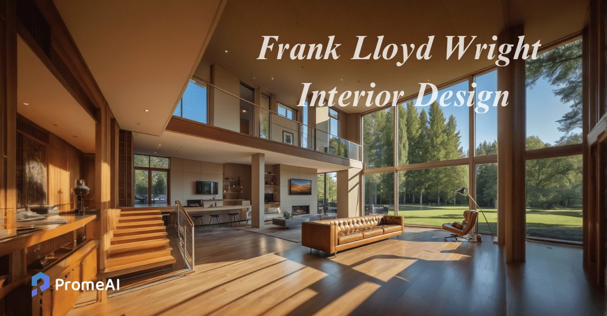 Reimagining Frank Lloyd Wright Interior Design with AI