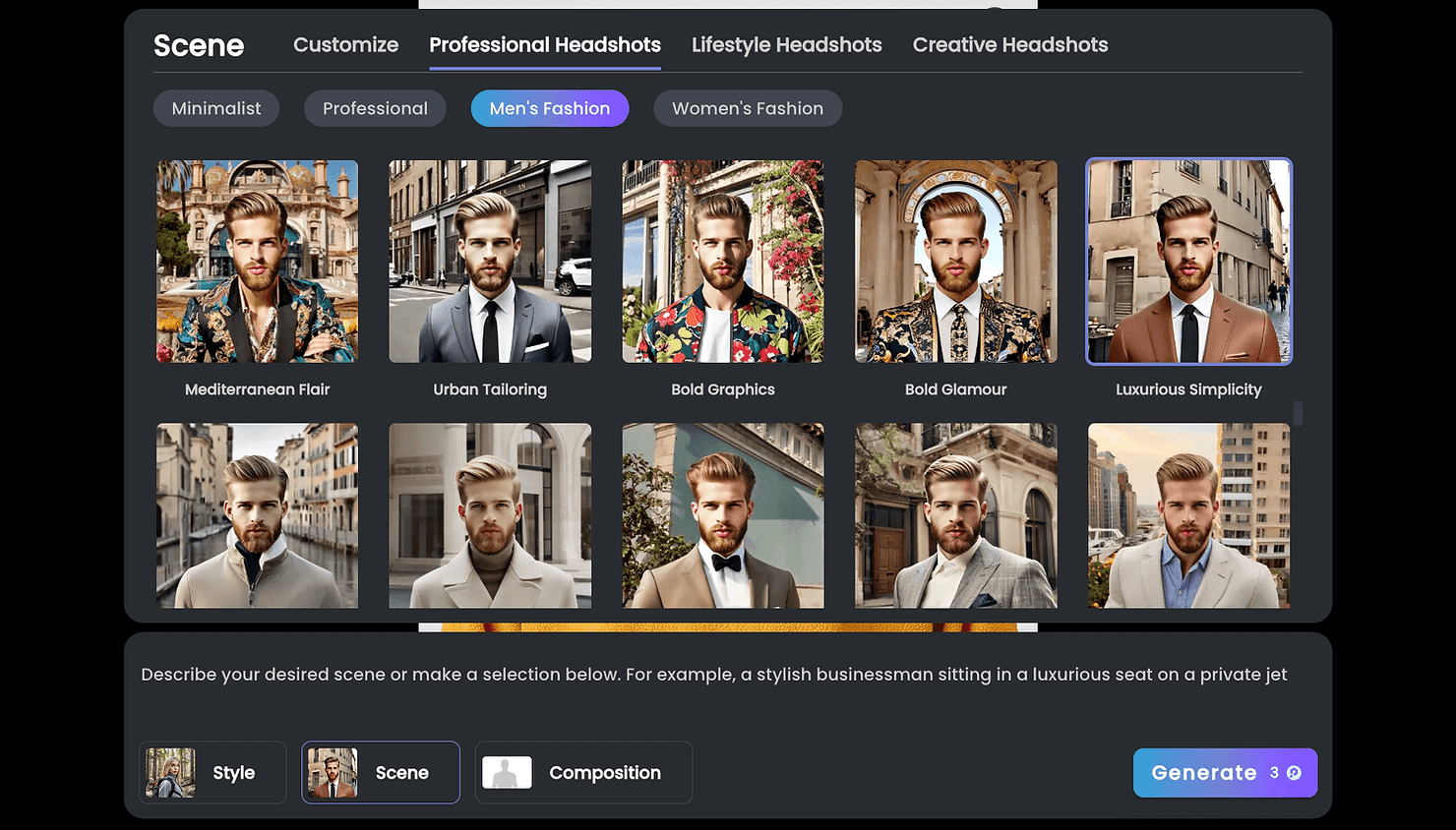 Male Model Headshots