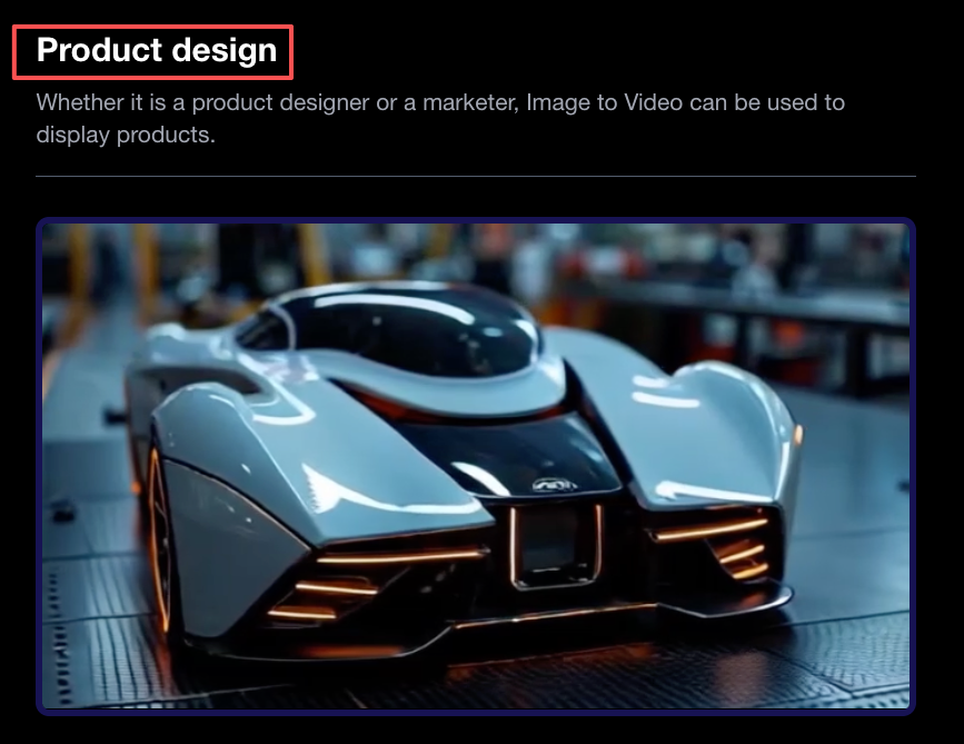 A futuristic car render demonstrating PromeAI image to video smooth motion capabilities for dynamic product design displays.