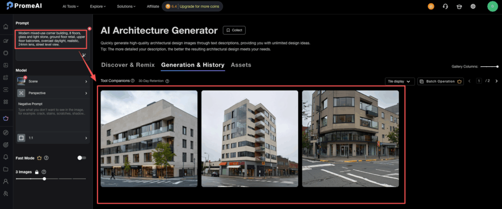 Photorealistic architectural output sample from PromeAI, demonstrating quality for the PromeAI vs MidJourney comparison 2026.
