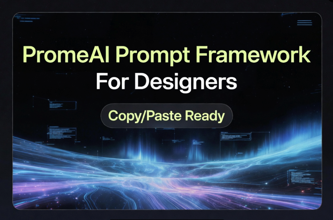 PromeAI Prompt Framework for Designers (Copy/Paste Ready)