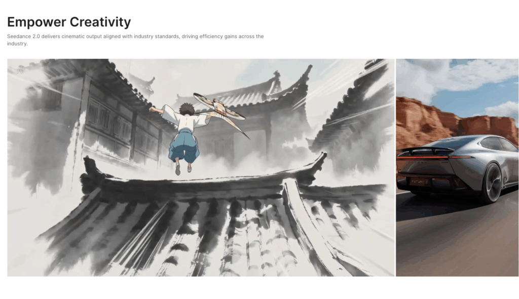 Cinematic anime and car driving scenes generated using seedance 2.0 multi shot consistency to empower creator workflows.