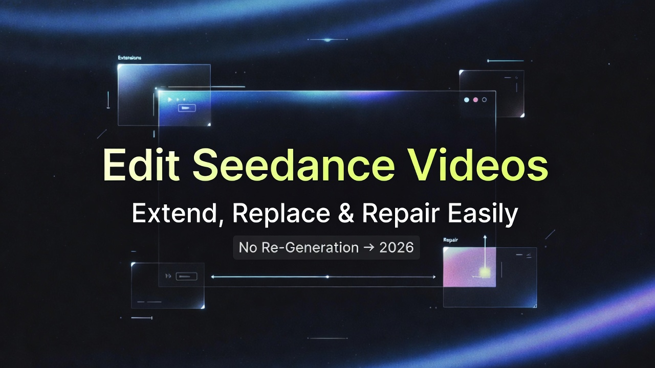 How to Edit Seedance 2.0 Videos: Extend, Replace & Repair Without Re-Generation
