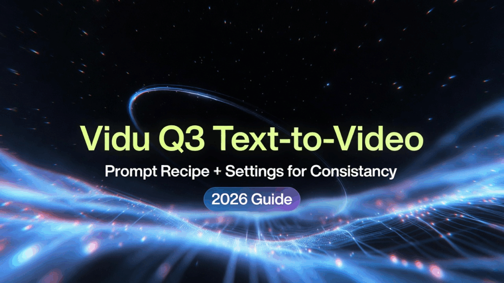 Step-by-step 2026 guide on how to use Vidu Q3 text-to-video with prompt recipes and settings for consistent cinematic AI videos