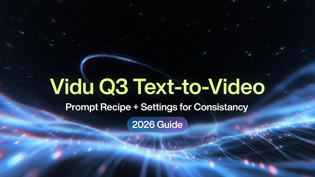 How to Use Vidu Q3 Text-to-Video: Prompt Recipe + Settings for Consistent Results