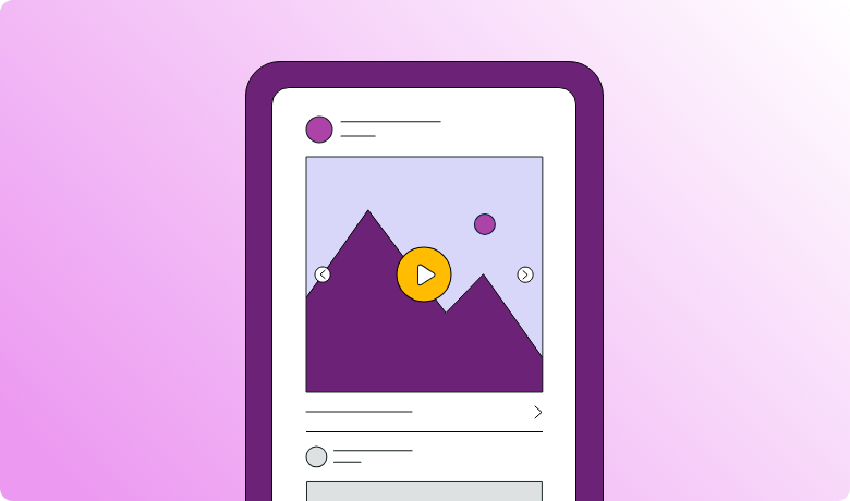 Mobile social media feed displaying videos made with promeai animated product ad templates quickly.