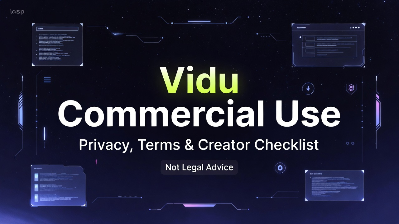 Vidu Q3 Commercial Use, Privacy, and Terms: A Practical Creator Checklist (Not Legal Advice)