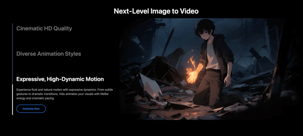 Example of expressive high-dynamic motion created using the powerful vidu q3 image to video generation capabilities.